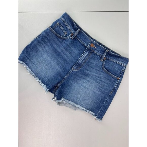 LOFT women's 29 waist 8 medium wash high‎ rise cutoff jean shorts 3" inseam - Picture 1 of 7